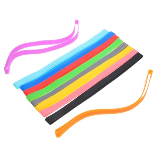 FUNNETOYU 10 Stück Flexible Silikon Bindebänder Elastische Wiederverwendbare Gummibänder für Bücher Notizblöcke und Praktische Fixierbänder Farben von FUNNETOYU