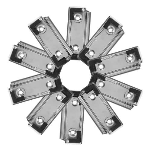 FUNNETOYU 10 Stück Metall Klemmbrett Clips Stark Haltbar Dokumentenhalter Büro Schreibtafel Clips für Memo Fotos Befestigung Vielseitig Einsetzbar von FUNNETOYU