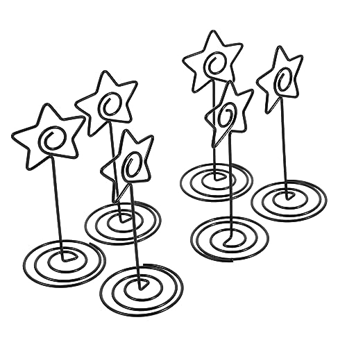 FUNNETOYU 10 Stück Sternkartenhalter Speisekarte Bildhalter Für Tische Inhaber Tischnummernhalter Bildhalter Für Tafelaufsätze Platzkartenhalter Für Tischdekoration Stahldraht Schwarz FUNNETOYU 10 Stück Sternkartenhalter Speisekarte Bildhalter Für Tische Inhaber Tischnummernhalter Bildhalter Für Tafelaufsätze Platzkartenhalter Für Tischdekoration Stahldraht Schwarz von FUNNETOYU