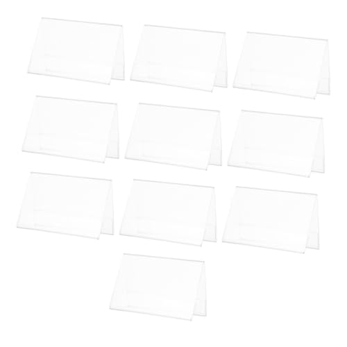 FUNNETOYU 10 Stück Teiliges Acryl Namensschild Transparent Doppel Displayständer Wiederverwendbar Stabiles Material für Meetings Bankette Restaurants und Schulen FUNNETOYU 10 Stück Teiliges Acryl Namensschild Transparent Doppel Displayständer Wiederverwendbar Stabiles Material für Meetings Bankette Restaurants und Schulen von FUNNETOYU