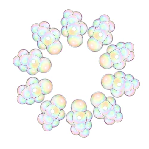 FUNNETOYU 10 Stück Teiliges Acryl Wolken Perlen in Ab Farben Robuste Spacer Beads Strahlend Bunt zum Auffädeln für Schmuckherstellung Armbänder Halsketten Ohrringe und DIY Accessoires FUNNETOYU 10 Stück Teiliges Acryl Wolken Perlen in Ab Farben Robuste Spacer Beads Strahlend Bunt zum Auffädeln für Schmuckherstellung Armbänder Halsketten Ohrringe und DIY Accessoires von FUNNETOYU