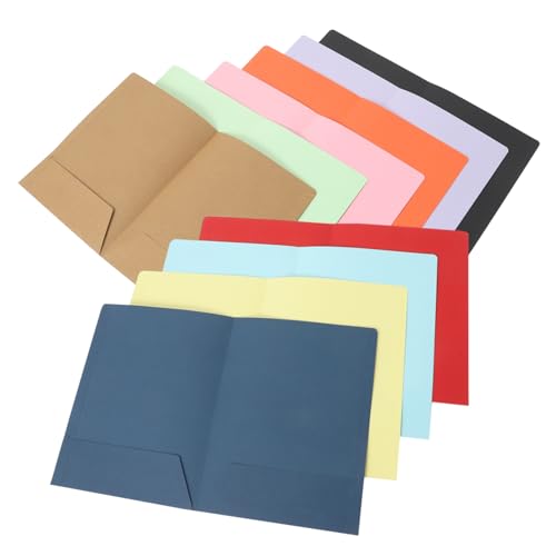 FUNNETOYU 10 Stück Teiliges Aktenordner aus Dickem Papier Doppelte Taschen zum Sortieren von Dokumenten Reißfest mit Kartensteckplatz Vielseitig für Schule Büro Zuhause für Verträge und FUNNETOYU 10 Stück Teiliges Aktenordner aus Dickem Papier Doppelte Taschen zum Sortieren von Dokumenten Reißfest mit Kartensteckplatz Vielseitig für Schule Büro Zuhause für Verträge und von FUNNETOYU