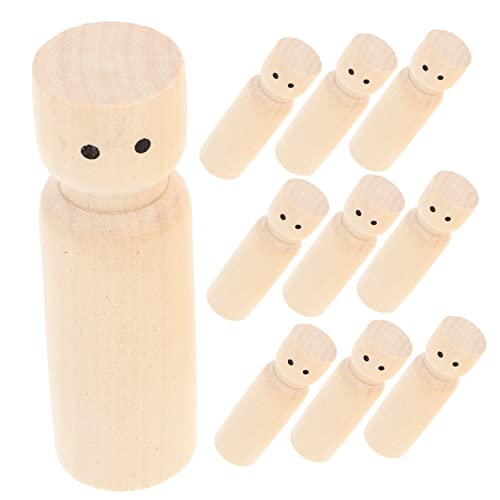 FUNNETOYU 10 Stück Teiliges DIY Blanko Holz Peg Dolls Unbemalte Glatte Holzfiguren zum Bemalen Kreative Bastelpuppen für Leicht und Langlebig als Dekoration und FUNNETOYU 10 Stück Teiliges DIY Blanko Holz Peg Dolls Unbemalte Glatte Holzfiguren zum Bemalen Kreative Bastelpuppen für Leicht und Langlebig als Dekoration und von FUNNETOYU