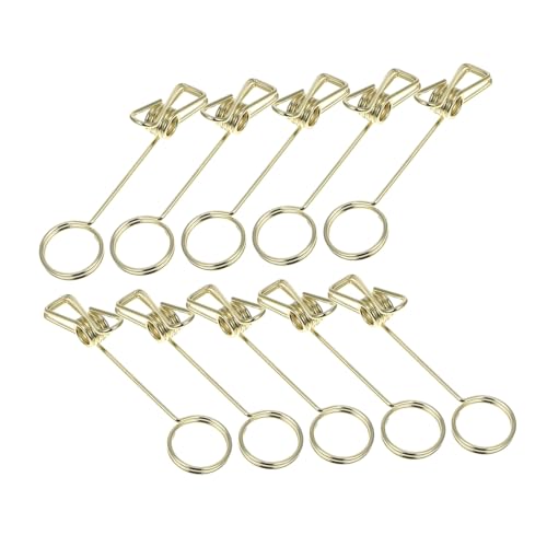 FUNNETOYU 10 Stück Teiliges Doppelseitige Bild Memo clips aus Robustem Metall Vielseitige Tischkartenhalter und Notizständer für Hochzeit Büro und Partydekoration Rostfrei Roségold von FUNNETOYU