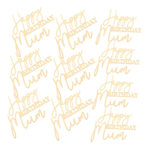 FUNNETOYU 10 Stück Teiliges Happy Birthday Mom Cake Topper Langlebige Wiederverwendbare Muttertags Geburtstagskuchendekoration für Frauen Einfache Montage Stabile Cupcake Seitendeko FUNNETOYU 10 Stück Teiliges Happy Birthday Mom Cake Topper Langlebige Wiederverwendbare Muttertags Geburtstagskuchendekoration für Frauen Einfache Montage Stabile Cupcake Seitendeko von FUNNETOYU