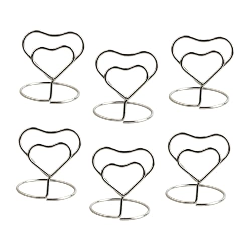 FUNNETOYU 10 Stück Teiliges Herzförmige Memo Tischkartenhalter aus Stabilem Draht in Silber Wiederverwendbar für Hochzeit Bankett Partydekoration Geeignet als Platzkarten Notizhalter FUNNETOYU 10 Stück Teiliges Herzförmige Memo Tischkartenhalter aus Stabilem Draht in Silber Wiederverwendbar für Hochzeit Bankett Partydekoration Geeignet als Platzkarten Notizhalter von FUNNETOYU