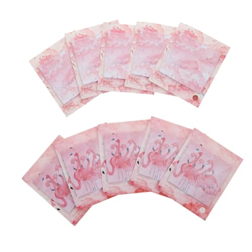 FUNNETOYU 10 Stück Teiliges Kreative Pinke Flamingo Haftnotizen Wiederablösbar Leicht zu Beschriften Vielseitig für Büro Schule und Zuhause Platzsparend Cartoon Design von FUNNETOYU