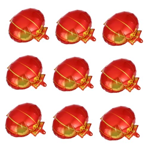 FUNNETOYU 10 Stück Teiliges Lampion Rot und Gold Lampionform für Chinesisches Neujahr Herbst-partydeko Jahresendfeier Dekorative Ballonbögen für Festliche Anlässe von FUNNETOYU