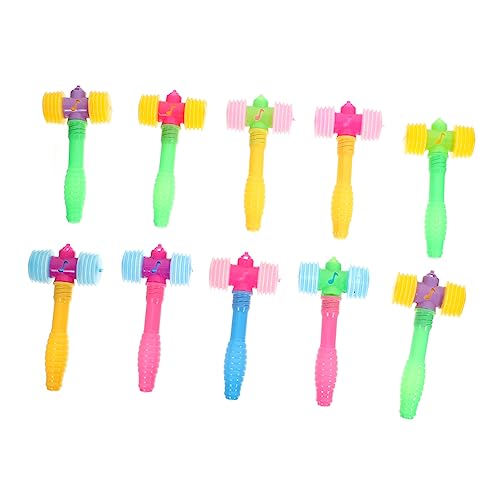 FUNNETOYU 10 Stück Teiliges Quietschender Hammer für Interaktives Pounding Toy Hand Augen Koordination und Motorischen Fähigkeiten für Eltern Junge Mädchen Spiele von FUNNETOYU