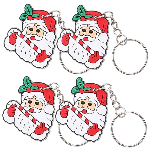 FUNNETOYU 10 Stück Teiliges Santa Claus Schlüsselanhänger aus Strapazierfähigem Niedliches Cartoon Design Multifunktional als Weihnachtsdeko und Party Mitgebsel für Freunde und Alltag FUNNETOYU 10 Stück Teiliges Santa Claus Schlüsselanhänger aus Strapazierfähigem Niedliches Cartoon Design Multifunktional als Weihnachtsdeko und Party Mitgebsel für Freunde und Alltag von FUNNETOYU