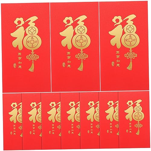 FUNNETOYU 10 Stück Teiliges Set Chinesische Rote Umschläge Groß Langlebig mit Glückszeichen für Frühlingsfest Neujahr Geschenkpapier Umschläge Dekorativ für Familie Freunde FUNNETOYU 10 Stück Teiliges Set Chinesische Rote Umschläge Groß Langlebig mit Glückszeichen für Frühlingsfest Neujahr Geschenkpapier Umschläge Dekorativ für Familie Freunde von FUNNETOYU