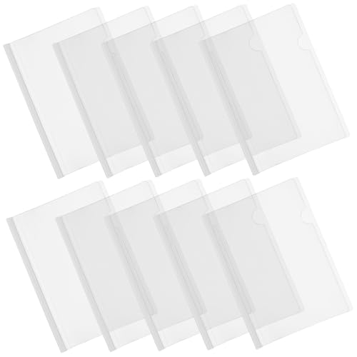 FUNNETOYU 10 Stück Teiliges Transparente Berichtsmappen mit Weißem Schiebebalken Robuste Hüllen für Dokumentenorganisation Rutschfeste Aktenordner für Büro Schule Präsentationen und FUNNETOYU 10 Stück Teiliges Transparente Berichtsmappen mit Weißem Schiebebalken Robuste Hüllen für Dokumentenorganisation Rutschfeste Aktenordner für Büro Schule Präsentationen und von FUNNETOYU