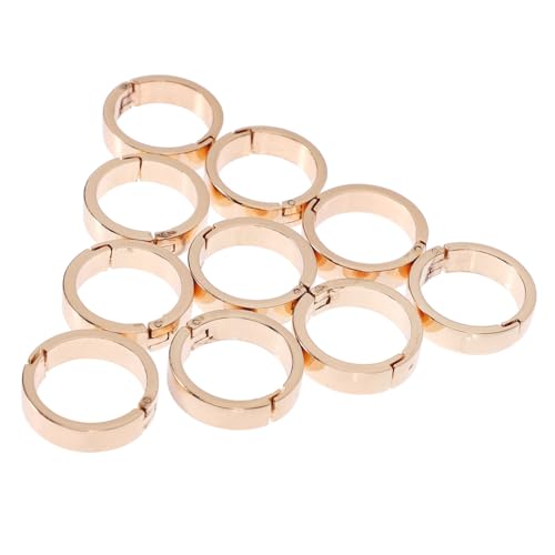 FUNNETOYU 10 Stück Teiliges Zinklegierung Kalender-binderinge Buchringe mit Einfachem Öffnungsverschluss Vielseitige Loseblatt-ringclips für Kalender Karteikarten und Bastelprojekte von FUNNETOYU