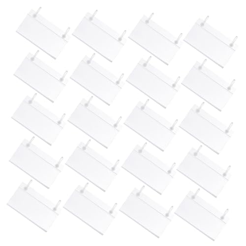 FUNNETOYU 100 Stück Drahtregal Preisschild Halter Transparent Preisschildclip für Supermarkt Laden Warenanzeige Leicht und Vielseitig für Einfache Etikettenwechsel und Klare Sichtbarkeit von FUNNETOYU