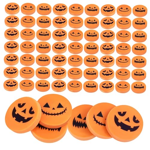 FUNNETOYU 100 Stück Halloween Radiergummis Mini Kürbis-Motive TPR Material Handlich und Tragbar Für Herbst Party Mitgebsel und Klassenzimmer Belohnungen FUNNETOYU 100 Stück Halloween Radiergummis Mini Kürbis-Motive TPR Material Handlich und Tragbar Für Herbst Party Mitgebsel und Klassenzimmer Belohnungen von FUNNETOYU