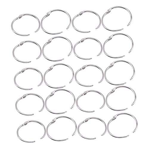 FUNNETOYU 100 Stück Lose Ringe für Bastelarbeiten Scrapbook und Buchbindung Metallringe für DIY Innendurchmesser Außendurchmesser für Notizblöcke und Kalender von FUNNETOYU