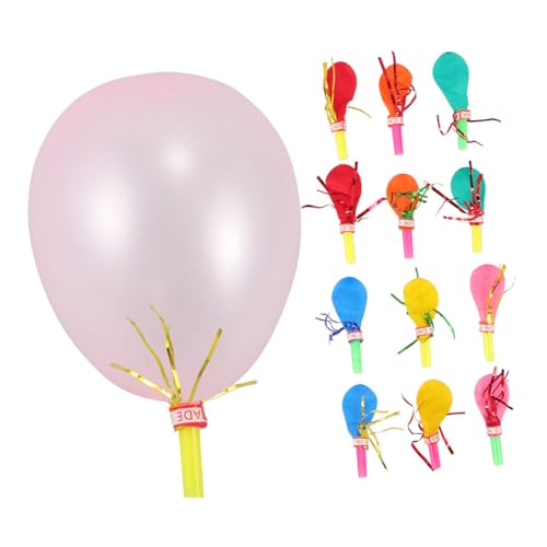 FUNNETOYU 100 Stück Luftballon-pfeifenspielzeug Aufdecken Geburtstag Dekorationen Party Für Schlagballon Blasrohr Clown-horn Geräuschmacher Musikalisches Hörner Blasen Plastik von FUNNETOYU