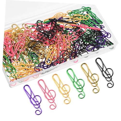 FUNNETOYU 100 Stück Teiliges Bunte Metall Papierklammern mit Musiknoten Form Robuste Langlebige Büroklammern aus mit Pet Beschichtung Vielseitig für Dokumente Fotos Briefe Zufällige Farbe FUNNETOYU 100 Stück Teiliges Bunte Metall Papierklammern mit Musiknoten Form Robuste Langlebige Büroklammern aus mit Pet Beschichtung Vielseitig für Dokumente Fotos Briefe Zufällige Farbe von FUNNETOYU