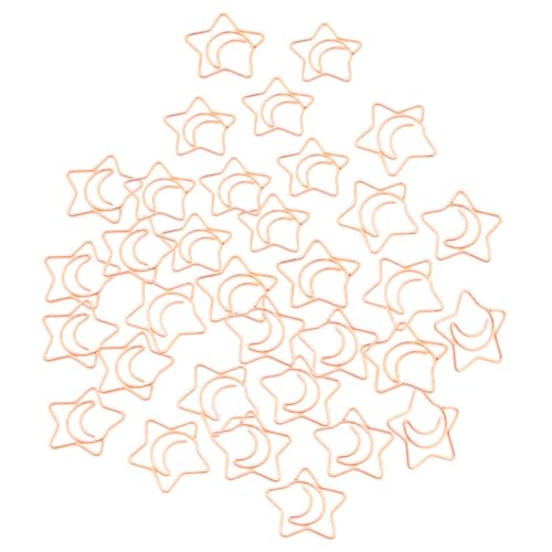 FUNNETOYU 100 Stück Teiliges Kleine Büroklammern Sternform und Mondform Niedliche Kleine Metallklammern für Akten DIY Lesezeichen Fotos Roségoldene Papierklammern Platzsparend Leicht FUNNETOYU 100 Stück Teiliges Kleine Büroklammern Sternform und Mondform Niedliche Kleine Metallklammern für Akten DIY Lesezeichen Fotos Roségoldene Papierklammern Platzsparend Leicht von FUNNETOYU
