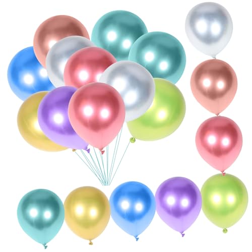 FUNNETOYU 100 Stück Teiliges Metallic Latex Luftballon Bunte Partydekoration Robust und Vielseitig Geeignet für Geburtstagsfeiern Hochzeiten und Festliche Anlässe Kinderfreundlich und FUNNETOYU 100 Stück Teiliges Metallic Latex Luftballon Bunte Partydekoration Robust und Vielseitig Geeignet für Geburtstagsfeiern Hochzeiten und Festliche Anlässe Kinderfreundlich und von FUNNETOYU