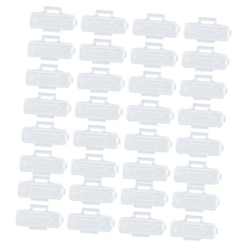 FUNNETOYU 100 Stück Teiliges Transparentes Kabelkennzeichnungsset aus Kunststoff Wasserdichte Kabelmarkierungsbox zur Drahtbeschriftung Flexibler Kabelhalter für Kabelorganisation und von FUNNETOYU
