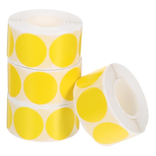 FUNNETOYU 1000 Stück Kodieretiketten Preisaufkleber Rund Kreis Punkt Runde Etikettenaufkleber Einfache Aufkleber Blanko Flohmarktaufkleber Kreisförmige Aufkleber Flohmarktpunkte von FUNNETOYU