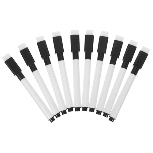 FUNNETOYU 10Stücke Abwischbare Marker Umweltfreundliche Stifte mit Feiner Spitze Magnetisch für Büro und Schule Leuchtenden Farben Sicher und Langlebig von FUNNETOYU