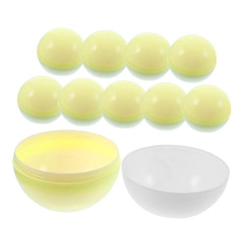 FUNNETOYU 10Stücke Befüllbare Kapseln Transparent Runde Kapseln für DIY Dekoration Kunststoffkugeln mit Öffnung für Süßigkeiten und Kleine Spielsachen für Ostern von FUNNETOYU