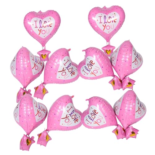 FUNNETOYU 10Stücke Rosa Herz Folienballon Heißluftballon Design für Valentinstag Geburtstagsfeiern und Babypartys Romantische Dekoration für Besondere Anlässe Vielseitig Einsetzbar FUNNETOYU 10Stücke Rosa Herz Folienballon Heißluftballon Design für Valentinstag Geburtstagsfeiern und Babypartys Romantische Dekoration für Besondere Anlässe Vielseitig Einsetzbar von FUNNETOYU