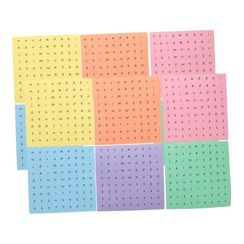 FUNNETOYU 12 Blatt Teiliges Selbstklebende Buchstaben und Zahlenaufkleber Bunte Koreanische Scrapbook Sticker im Modischen Design für DIY Journale Planer und Kreative Bastelprojekte von FUNNETOYU