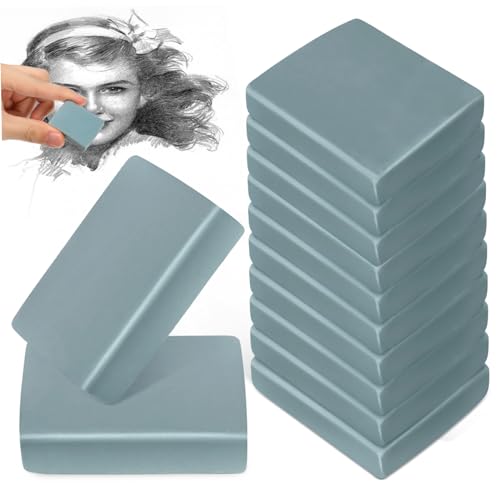 FUNNETOYU 12 Stück 12 Radiergummis Formbar Block-radiergummis Für Die Schule Skizzenradierer Zum Zeichnen Skizzieren Radiergummi Löschen Knetradiergummis Trockene Radiergummis Blau Plastilin von FUNNETOYU