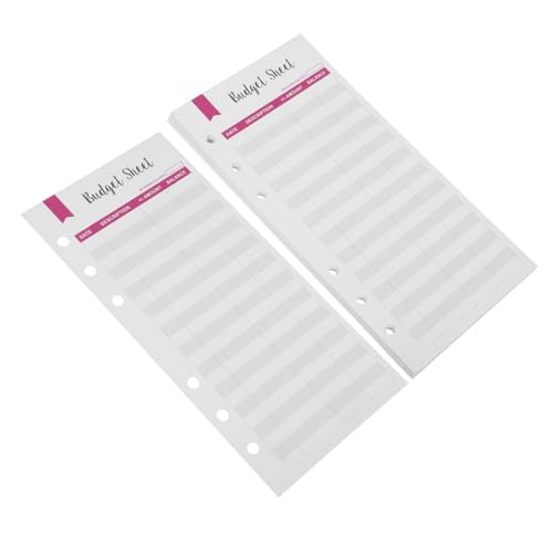 FUNNETOYU 12 Stück Teiliges Budget Sheets aus Extra Dickem Papier mit Lochung Nachfüllblätter für Ringbuch Praktische Budget Tracker Einlagen für Einfache Finanzverwaltung und Sparchallenge von FUNNETOYU