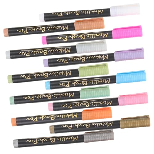 FUNNETOYU 12 Stück Teiliges Metallic Marker Pen mit Weicher Pinselspitze Wasserbasierte Farbstifte für Erwachsene Dünne Bunte Zeichenstifte zum Skizzieren Ausmalen Journaling und Kreatives FUNNETOYU 12 Stück Teiliges Metallic Marker Pen mit Weicher Pinselspitze Wasserbasierte Farbstifte für Erwachsene Dünne Bunte Zeichenstifte zum Skizzieren Ausmalen Journaling und Kreatives von FUNNETOYU