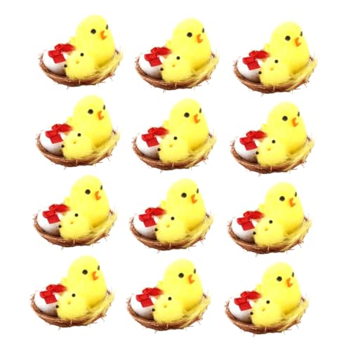 FUNNETOYU 12 Stück Teiliges Osterdeko Mini Küken Plüschtiere Kleine Küken für Tischdekoration und Bastelprojekte Vielseitige Realistische für Party und Wohnaccessoires FUNNETOYU 12 Stück Teiliges Osterdeko Mini Küken Plüschtiere Kleine Küken für Tischdekoration und Bastelprojekte Vielseitige Realistische für Party und Wohnaccessoires von FUNNETOYU