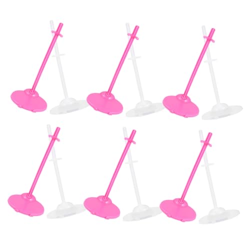 FUNNETOYU 12 Stück Teiliges Puppenständer Kunststoff Stabiler Halter Transparent für Puppen Actionfiguren Figuren Display Rutschfester Ständer für Tisch Regal Kinderzimmer Organizer von FUNNETOYU