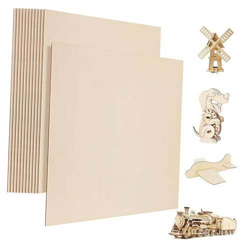 FUNNETOYU 12 Stück Teiliges Quadratische Holzplatten Pappelholz Unbehandelte DIY Holztafeln für Gravur Malerei Modellbau Basteln und Heimdekoration FUNNETOYU 12 Stück Teiliges Quadratische Holzplatten Pappelholz Unbehandelte DIY Holztafeln für Gravur Malerei Modellbau Basteln und Heimdekoration von FUNNETOYU