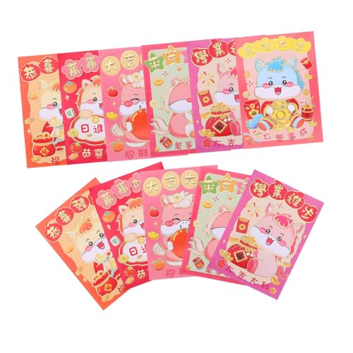 FUNNETOYU 120 Stück Karton Pferd Rote Umschläge Jahr Des Pferdes Glücksbringer Umschläge für Frühlingsfest Traditionell Lunar Year Money Envelopes für Partygeschenke von FUNNETOYU