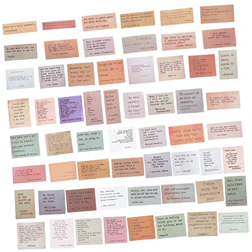 FUNNETOYU 120Stücke Inspirierende Zitate Planer Aufkleber Selbstklebende Vintage Sticker für Scrapbooking Journaling und DIY Dekoration und Vielseitig Einsetzbar von FUNNETOYU