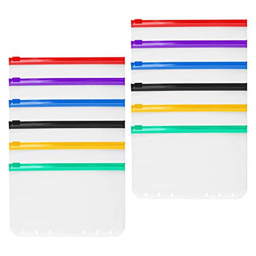 FUNNETOYU 12Stücke Zipper Binder für Ring Notizblock Transparente Mehrzweck Beutel für Dokumente Bürobedarf und Schulorganisation für Zuhause und Reisen FUNNETOYU 12Stücke Zipper Binder für Ring Notizblock Transparente Mehrzweck Beutel für Dokumente Bürobedarf und Schulorganisation für Zuhause und Reisen von FUNNETOYU