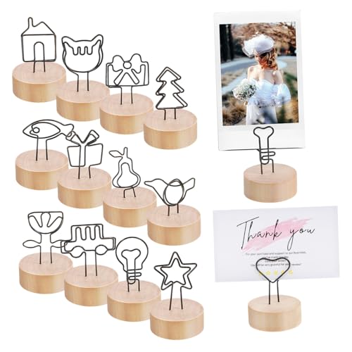 FUNNETOYU 13 Stück Teiliges Holz Fotoclip mit Stabilem Sockel Vielseitige Memo Tischkartenhalter für Hochzeit Bankett und Dekoration Kleine Handliche Foto Notizständer in Verschiedenen FUNNETOYU 13 Stück Teiliges Holz Fotoclip mit Stabilem Sockel Vielseitige Memo Tischkartenhalter für Hochzeit Bankett und Dekoration Kleine Handliche Foto Notizständer in Verschiedenen von FUNNETOYU