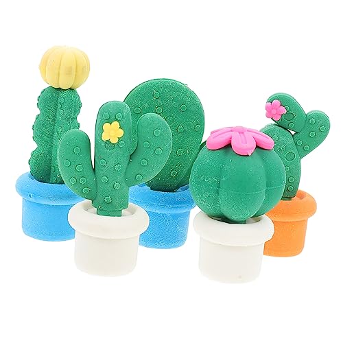 FUNNETOYU 15 Stück Teiliges Set Kaktus Radiergummi Niedliche Kreative Radiergummis für Schule und Büro für Schüler und Zufällige Farben Praktisch und Zufällige Farbe Zufällige Farbe von FUNNETOYU