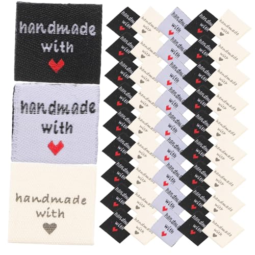 FUNNETOYU 150 Stück Teiliges DIY Bekleidungs einnäh etiketten Stoffetiketten für Kleidung Jeans Pullover Handgemachte Praktische Größenlabels zum Annähen in und Dunkel von FUNNETOYU