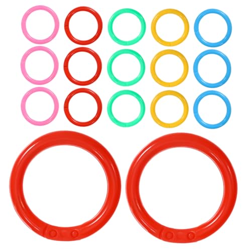 FUNNETOYU 150 Stück Teiliges Kunststoff Binderinge Innenmaß für Karteikarten Notizbücher Loseblatt Binder Ringe Schnellverschluss für Schule Büro Zuhause von FUNNETOYU