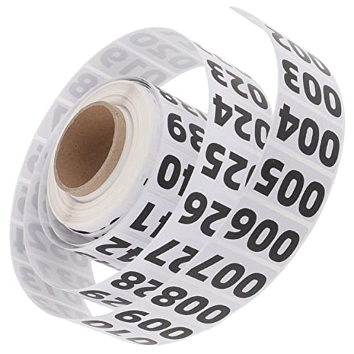 FUNNETOYU 1Rolle Runde Selbstklebende Zahlenaufkleber für Inventarorganisation und Klassenzimmer Langlebig und Reißfest für Lagerverwaltung und Versandetiketten FUNNETOYU 1Rolle Runde Selbstklebende Zahlenaufkleber für Inventarorganisation und Klassenzimmer Langlebig und Reißfest für Lagerverwaltung und Versandetiketten von FUNNETOYU