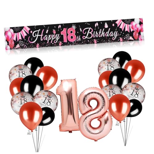 FUNNETOYU 1Satz Geburtstagsdekorationsset mit Eleganten Luftballons und Festlichem Hintergrund Geburtstagsfeiern Abschlussfeiern und Vielseitige Anlässe FUNNETOYU 1Satz Geburtstagsdekorationsset mit Eleganten Luftballons und Festlichem Hintergrund Geburtstagsfeiern Abschlussfeiern und Vielseitige Anlässe von FUNNETOYU