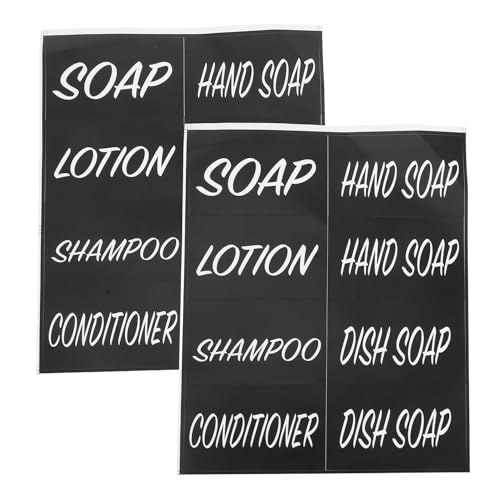 FUNNETOYU 2 Blatt Wasserfeste Etiketten für Shampoo und Conditioner Flaschen für Organisation von Bad und Küche Einfach Anzubringen Entfernen Design mit Leserlicher FUNNETOYU 2 Blatt Wasserfeste Etiketten für Shampoo und Conditioner Flaschen für Organisation von Bad und Küche Einfach Anzubringen Entfernen Design mit Leserlicher von FUNNETOYU