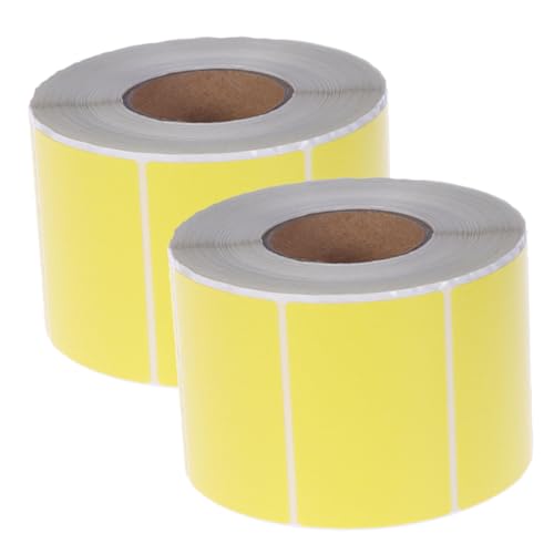 FUNNETOYU 2 Rollen Etiketten Aus Thermopapier Streifen Etiketten Für Drucker Thermal- Klebrig Express-etiketten Leer Aufkleber Für Thermodrucker Farbige Thermoetiketten Gelb FUNNETOYU 2 Rollen Etiketten Aus Thermopapier Streifen Etiketten Für Drucker Thermal- Klebrig Express-etiketten Leer Aufkleber Für Thermodrucker Farbige Thermoetiketten Gelb von FUNNETOYU
