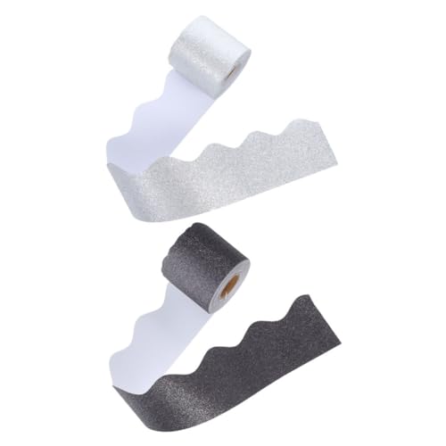 FUNNETOYU 2 Rollen Glitzer Bordüren für Klassenzimmer Büro Selbstklebende Gewellte Pinnwand Ränder mit Elegantem Glitzer Silber Praktisch Vielseitig und Einfach Anzubringen FUNNETOYU 2 Rollen Glitzer Bordüren für Klassenzimmer Büro Selbstklebende Gewellte Pinnwand Ränder mit Elegantem Glitzer Silber Praktisch Vielseitig und Einfach Anzubringen von FUNNETOYU