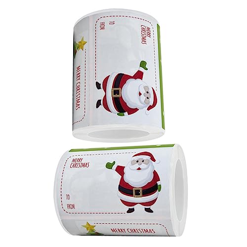 FUNNETOYU 2 Rollen Kartonaufkleber Weihnachtsaufkleber Etiketten für und Verpackungen Selbstklebende Sticker für Erwachsene für Feiertagsdekorationen FUNNETOYU 2 Rollen Kartonaufkleber Weihnachtsaufkleber Etiketten für und Verpackungen Selbstklebende Sticker für Erwachsene für Feiertagsdekorationen von FUNNETOYU