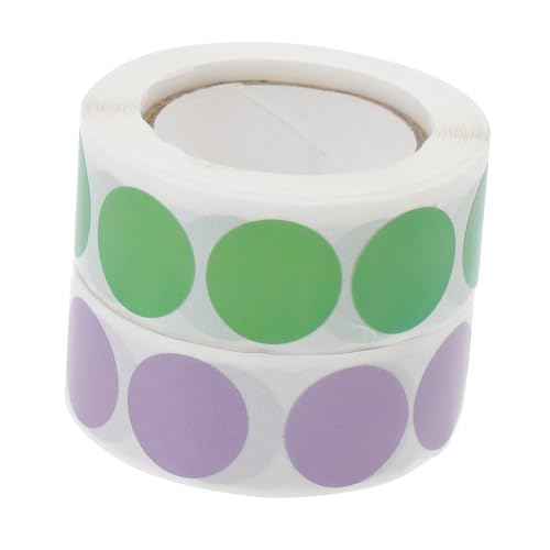 FUNNETOYU 2 Rollen Kleine Farbige Punkt etiketten Aufkleber Selbstklebend Klassifizierte Markierungsaufkleber Für Geschenke Basteln Büro Backshops Sicheres Hochwertiges Papier von FUNNETOYU